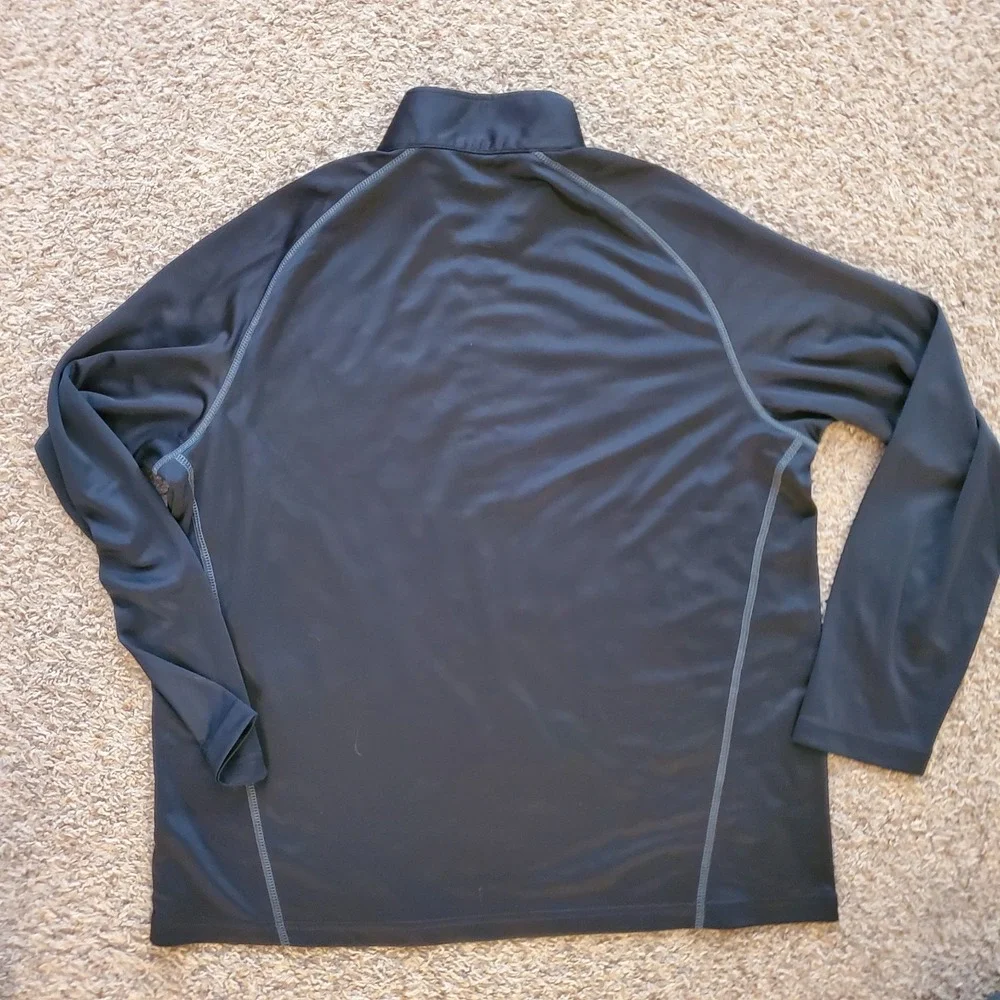 AMOCO Gas Station‎ Oil Employee Uniform Quarter Zip Pullover Black Large Mens